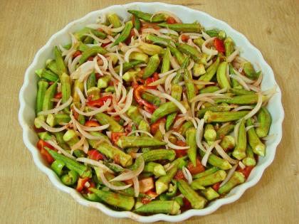 Fırında Bamya Yemeği