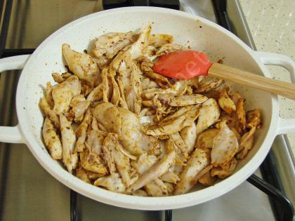 Haşlanmış Tavuk Kavurması