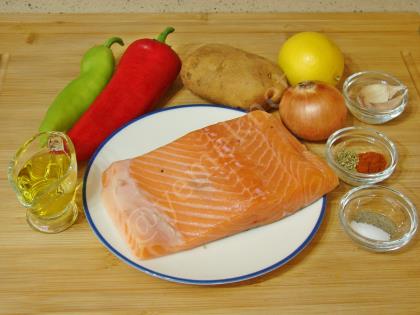 Fırında Sebzeli Somon