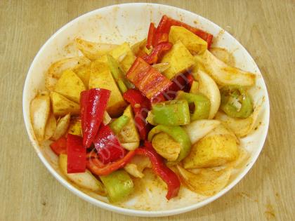 Fırında Sebzeli Somon