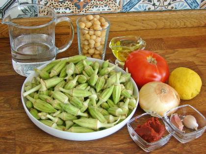 Nohutlu Bamya Yemeği