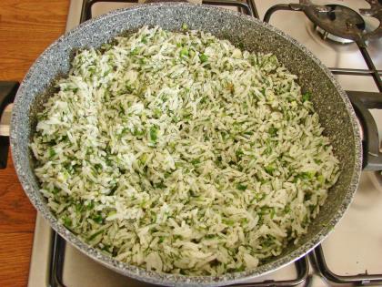 Zeytinyağlı Yeşil Pilav