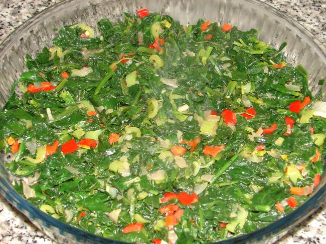 Hamursuz Ispanaklı Pizza - Yapılışı (6/8) 