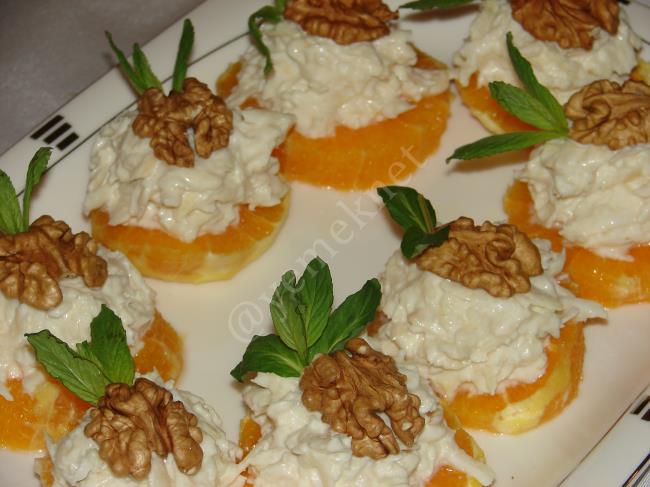 Kerevizli Portakal Kanepeleri (Kereviz Salatası) - Yapılışı (10/12) 