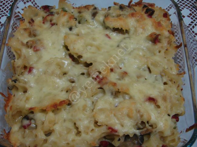 Fırında Sebzeli Fiyonk Makarna - Yapılışı (13/16) 