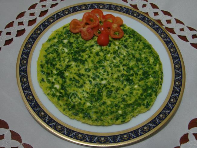 Ispanaklı Omlet - Yapılışı (8/12) 