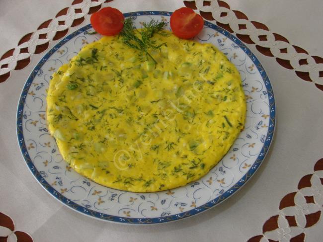 Kabaklı Dereotlu Omlet - Yapılışı (8/12) 