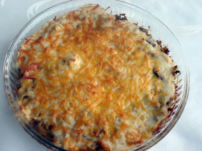 Kıymalı Mantarlı Patates Oturtma - Yapılışı (10/12) 