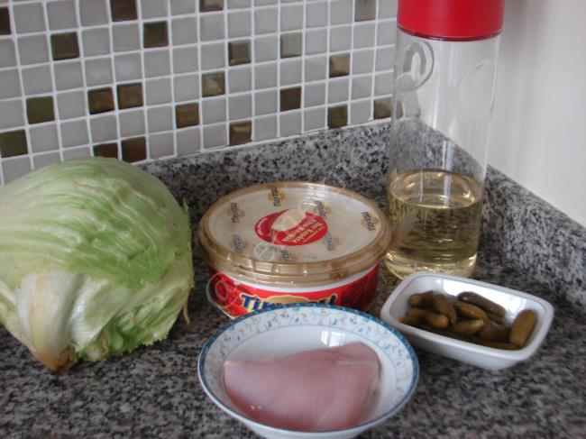 Göbekli Tavuk Salatası (Dukan Usulü) - Yapılışı (1/16) 