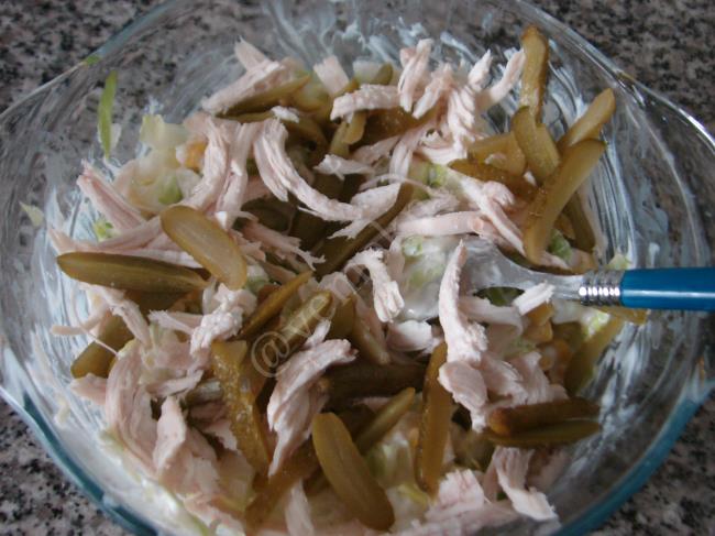 Göbekli Tavuk Salatası (Dukan Usulü) - Yapılışı (8/16) 