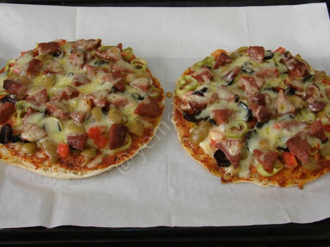 Bazlamadan Pizza - Yapılışı (12/16) 