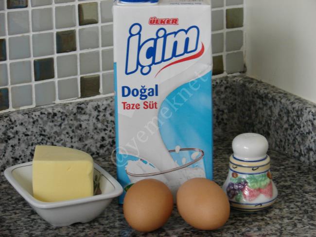 Kaşarlı Sütlü Omlet - Yapılışı (1/12) 