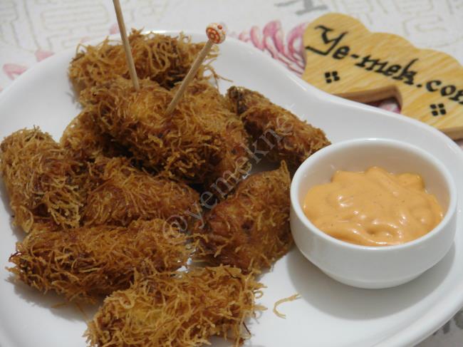 Kadayıflı Tavuk Pane - Yapılışı (10/12) 