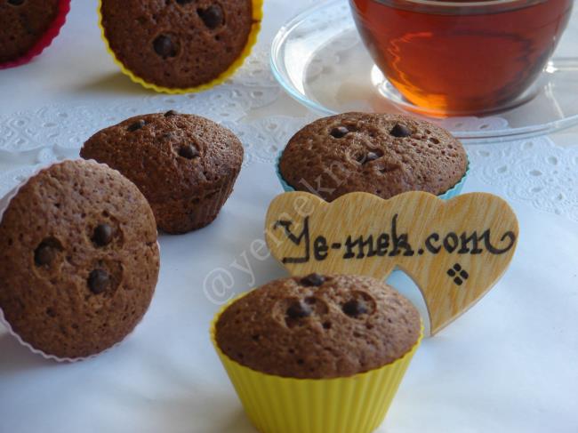 Çikolata Parçacıklı Kakaolu Muffin - Yapılışı (13/16) 