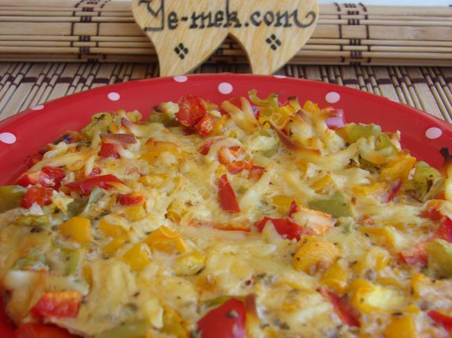 Fırında Biberli Omlet - Yapılışı (14/16) 