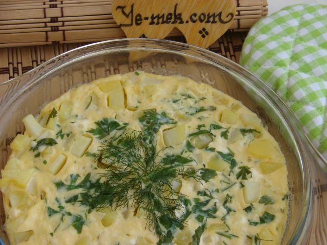 Fırında Lorlu Patatesli Omlet - Yapılışı (11/16) 