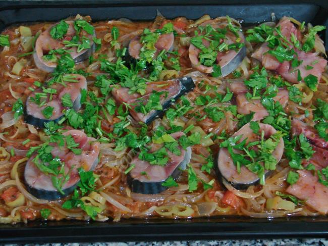 Fırında Söğüşlü Palamut - Yapılışı (9/16) 