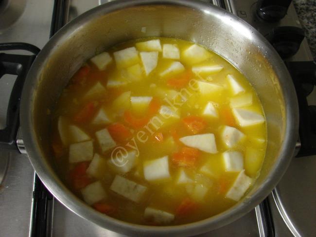 Zeytinyağlı Portakallı Kereviz - Yapılışı (7/12) 