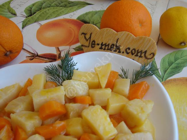 Zeytinyağlı Portakallı Kereviz - Yapılışı (9/12) 