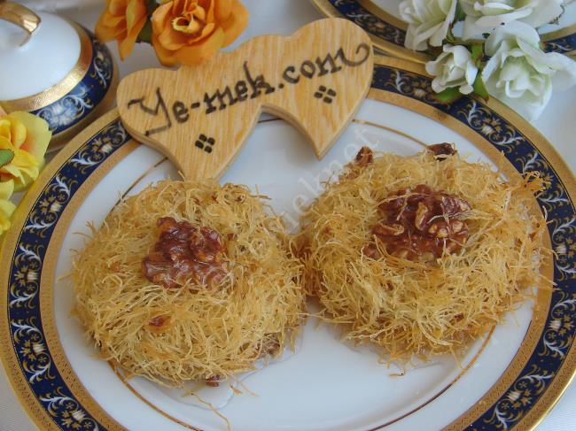 Cevizli Fincan Kadayıfı - Yapılışı (13/16) 