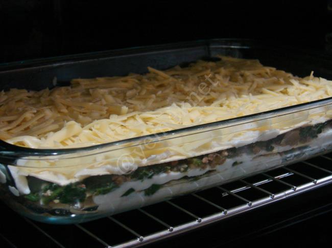 Ispanaklı Kıymalı Lazanya - Yapılışı (12/16) 