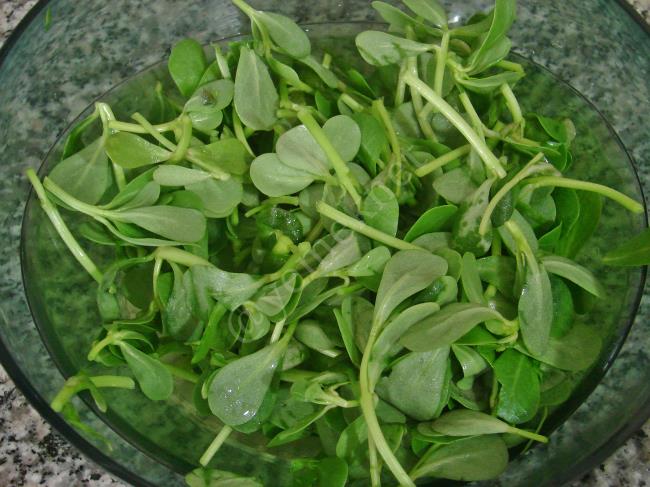 Semizotu Salatası - Yapılışı (2/8) 