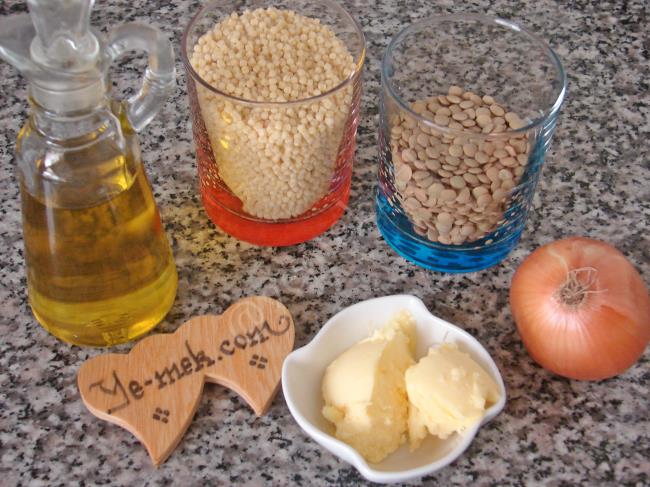 Mercimekli Kuskus Pilavı - Yapılışı (1/8) 