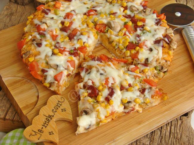 Ekmek Hamurundan Pizza - Yapılışı (14/16) 