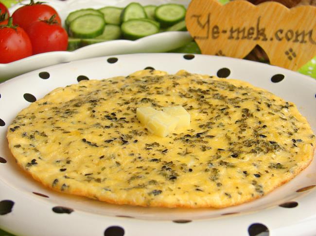 Çörek Otlu Peynirli Omlet - Yapılışı (9/12) 