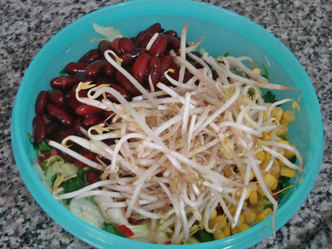 Soya Filizli Mevsim Salatası - Yapılışı (5/8) 