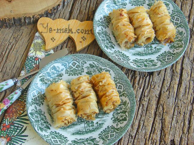 Hazır Yufkadan Burma Baklava Nasıl Yapılır? (19/20) Resimli Yemek