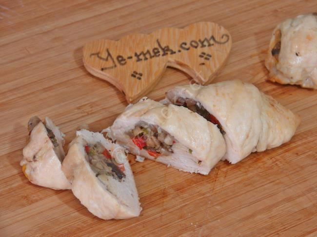 Mantarlı Tavuk Sarma - Yapılışı (13/16) 