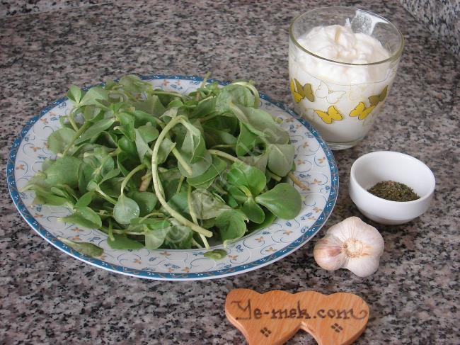 Semizotlu Cacık - Yapılışı (1/8) 