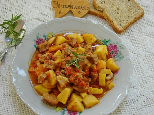 Patatesli Tas Kebabı - Yapılışı (10/12) 