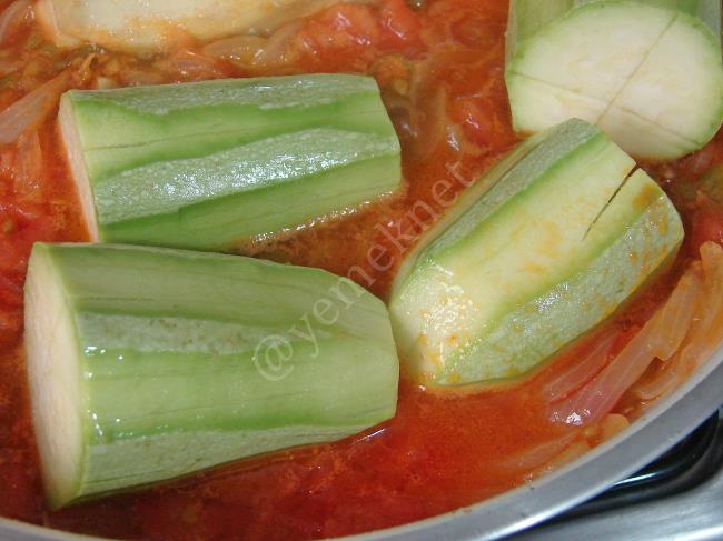 Zeytinyağlı Kabak İmam Bayıldı - Yapılışı (7/12) 