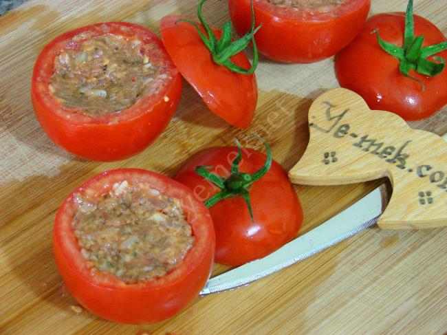 Etli Domates Dolması - Yapılışı (10/16) 