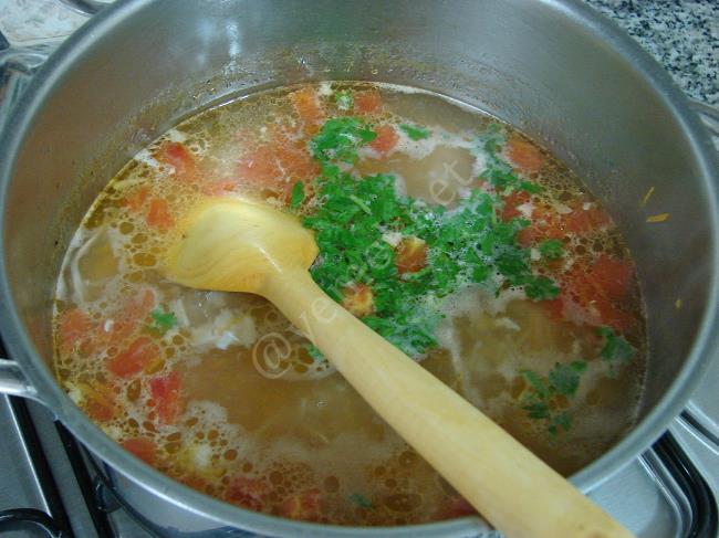 Sebzeli Köy Tavuğu Çorbası - Yapılışı (8/12) 