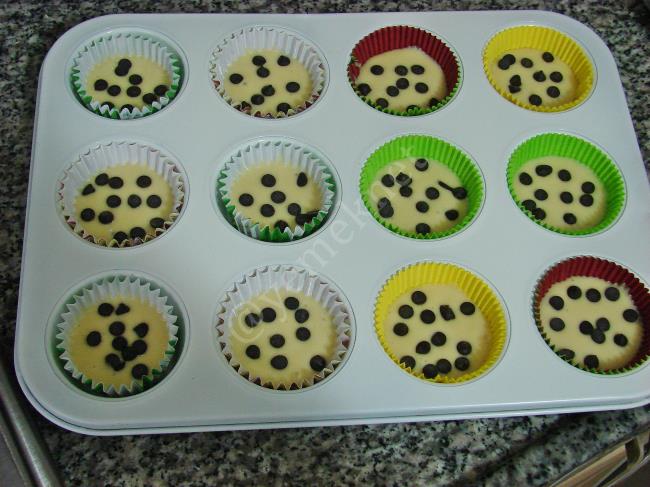 Damla Çikolatalı Sade Muffin - Yapılışı (10/16) 