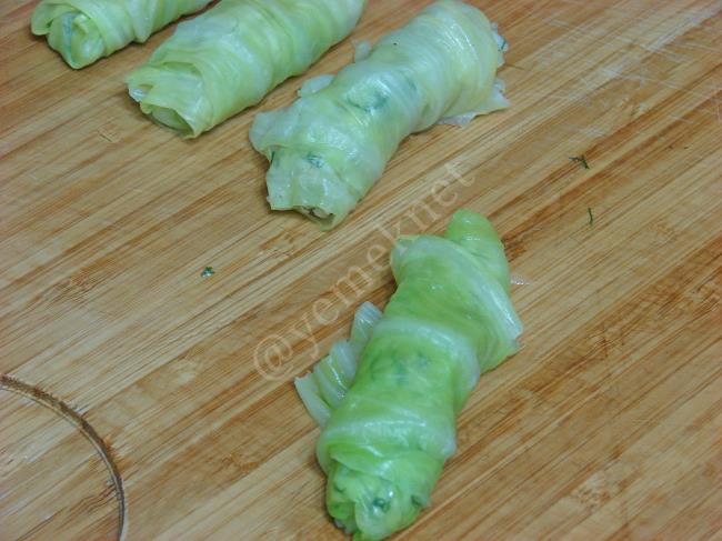 Zeytinyağlı Lahana Sarması - Yapılışı (10/16) 