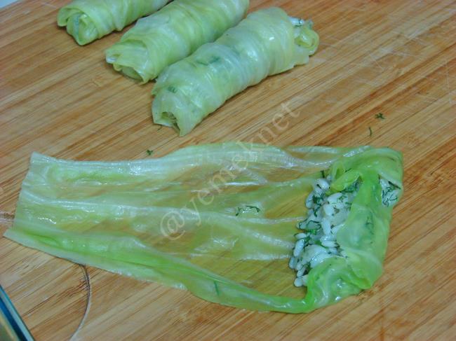Zeytinyağlı Lahana Sarması - Yapılışı (8/16) 