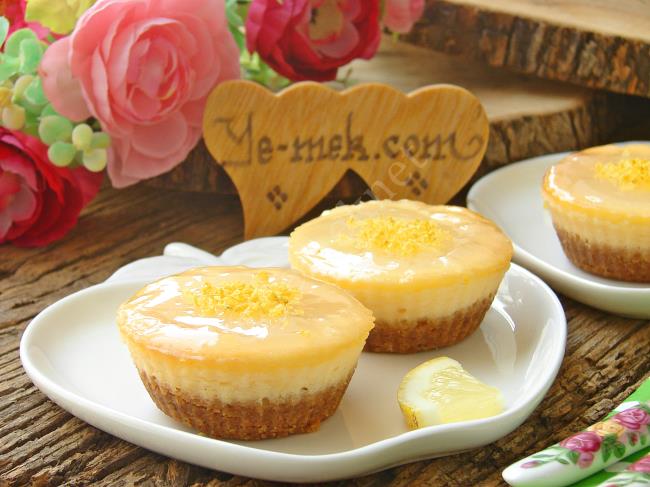 Limonlu Mini Çiz Kek (Cheesecake) - Yapılışı (21/24) 