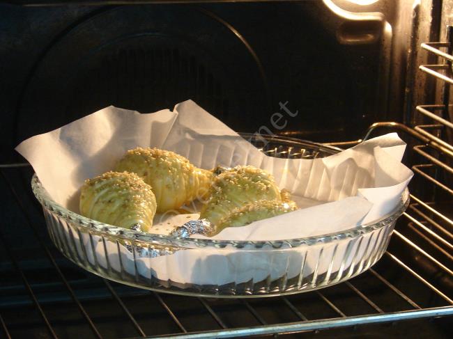 Fırında Milföylü Tavuk Baget - Yapılışı (9/12) 