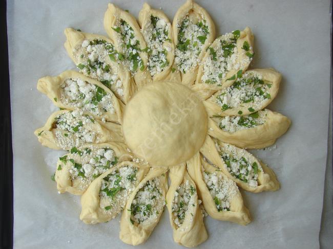 Peynirli Güneş Poğaça - Yapılışı (13/20) 