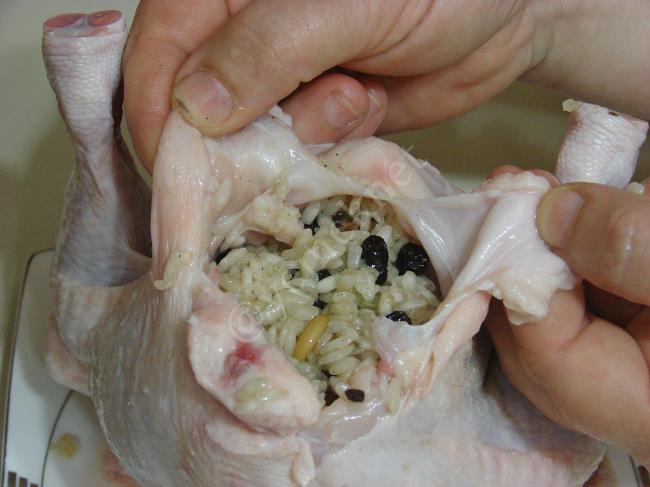 İç Pilavlı Tavuk Dolması - Yapılışı (6/16) 