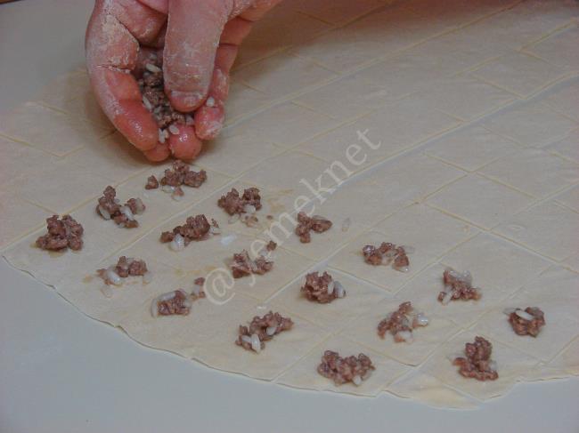 Fırında Bohça Mantısı - Yapılışı (11/20) 