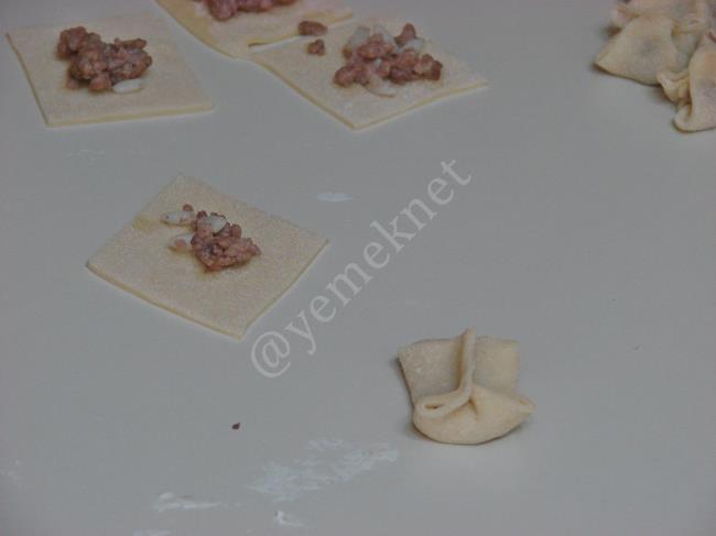 Fırında Bohça Mantısı - Yapılışı (14/20) 