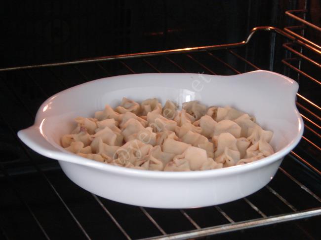 Fırında Bohça Mantısı - Yapılışı (16/20) 