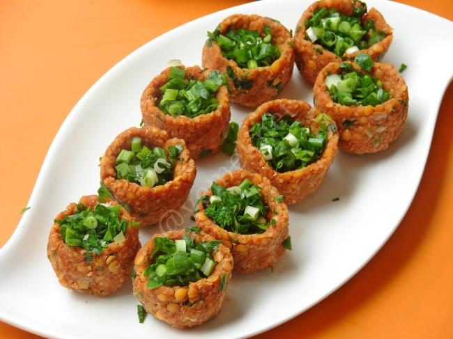 Mercimek Köftesi Çanakları - Yapılışı (13/16) 