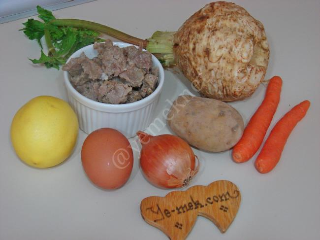 Etli Terbiyeli Kereviz Yemeği - Yapılışı (1/12) 