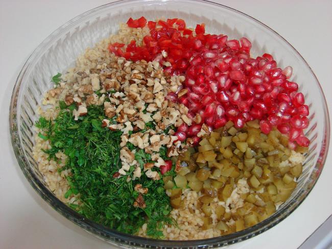 Narlı Bulgurlu Tabule Salatası - Yapılışı (6/12) 